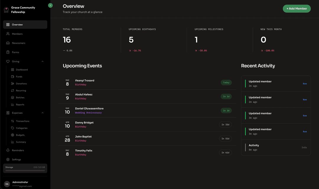 Member Directory screenshot